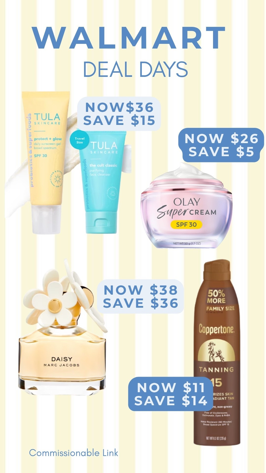 Walmart Deal Days finds you’ll actually use 🌸 Tula SPF + cleanser duo, Olay Super Cream with SPF 30, Marc Jacobs Daisy, and Coppertone tanning spray — all majorly marked down. Linked everything in my LTK shop!

#LTKSaleAlert #LTKSeasonal #LTKTravel