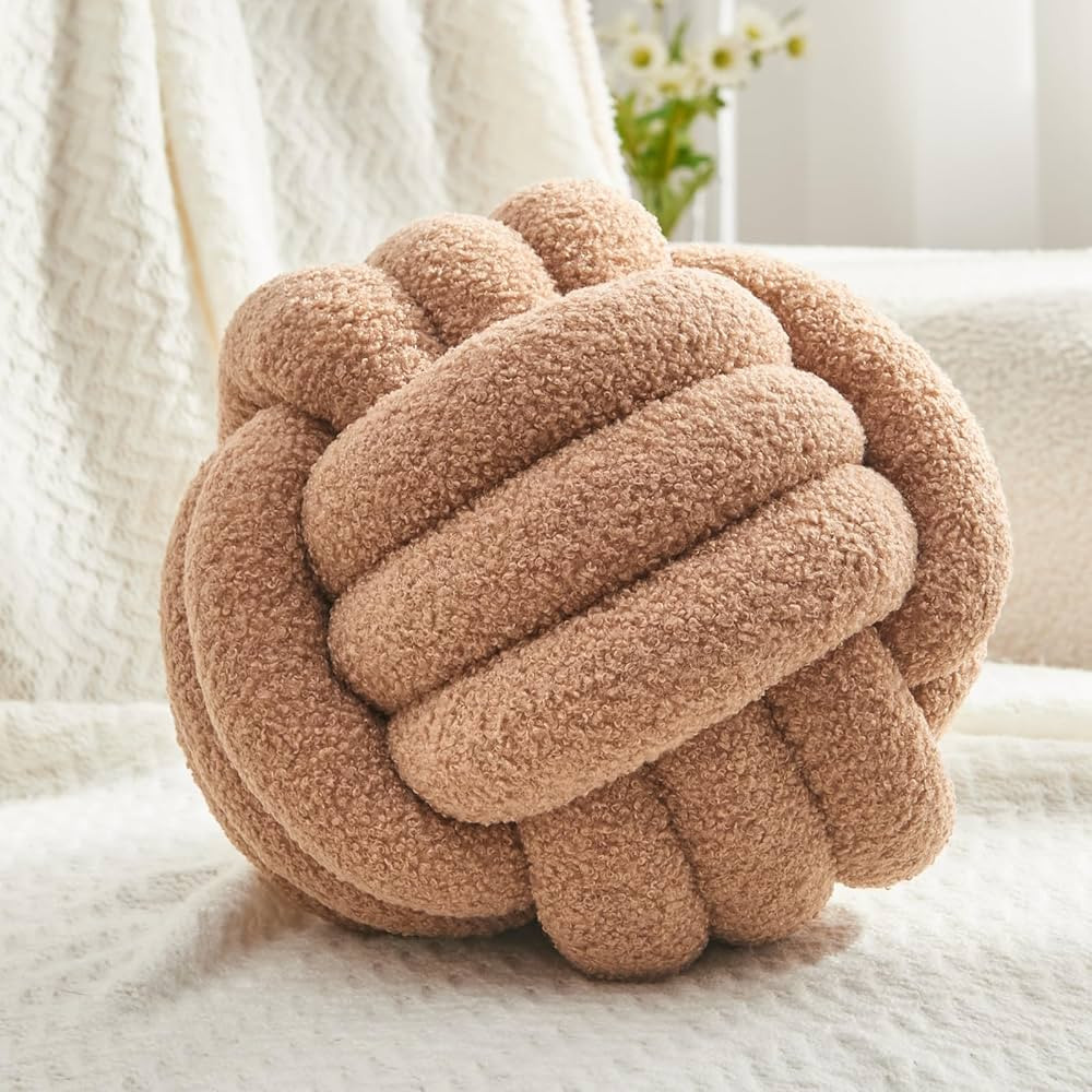 Petrella Knot Pillow Ball Round Throw Pillows Home Decor Cushion Decorative Aesthetic Throw Pillo... | Amazon (US)