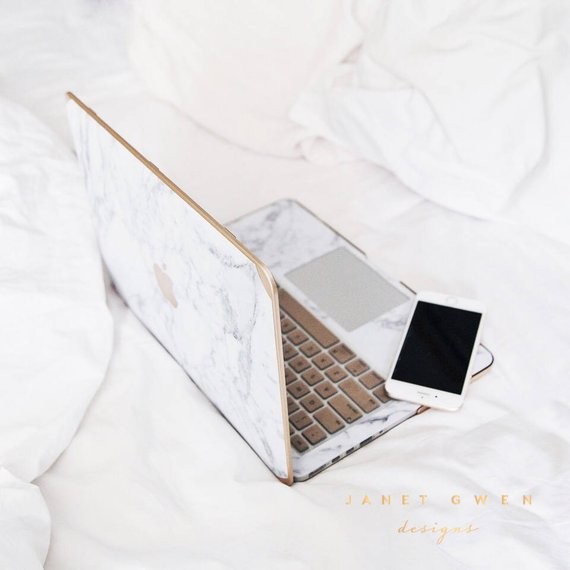 Gold and Logo White Marble Macbook Case | Hard Marble Case | White Marble Mac 12 | Air 13 | Pro 1... | Etsy (US)