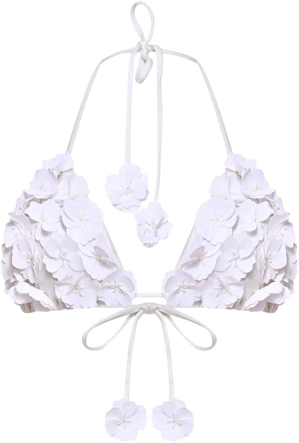 Amazon.com: PATBO, Sunstone Lycra Lace Bikini Top, XS, Off White : Clothing, Shoes & Jewelry | Amazon (US)