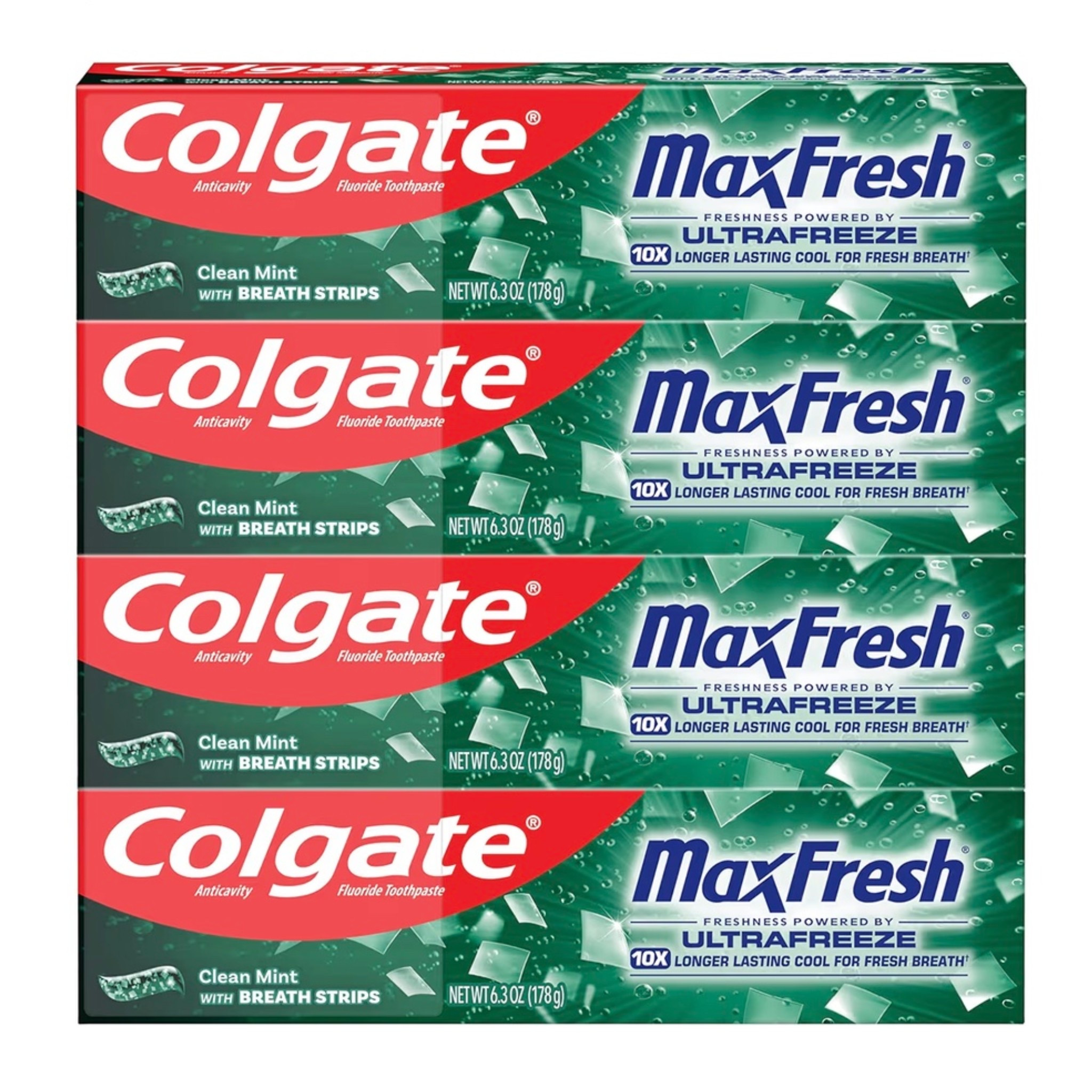 Colgate MaxFresh Clean Mint Toothpaste Pack, Fresh Breath Toothpaste with Fluoride and Hundreds of Mini Breath Strips, Leaves Mouth Feeling Refreshed for Hours, 4 Pack, 6.3 oz

#LTKmorningroutine #LTKdayinmylife #LTKselfcare
