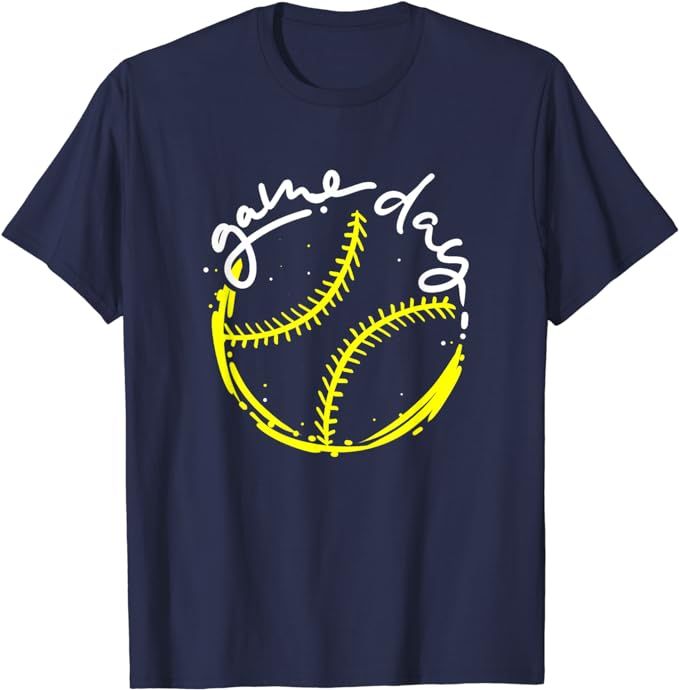 Game Day Baseball Life, Softball Life for Mom Boys Girls T-Shirt | Amazon (US)