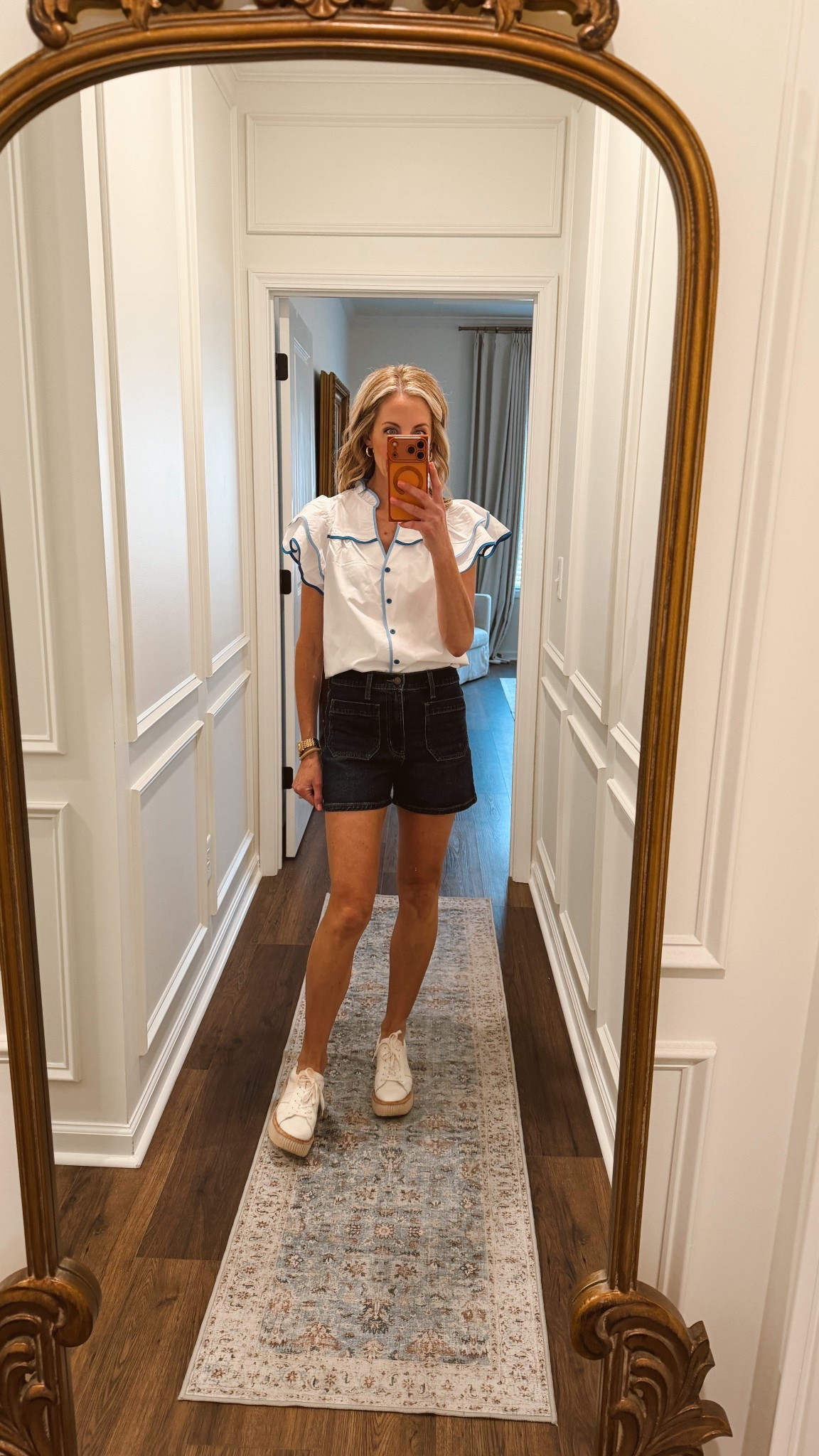 Today’s outfit of the day!! Amazon top under $30. Walmart shorts under $30 Adidas shoes. 

#LTKdayinmylife #LTKgrwm #LTKmomlife