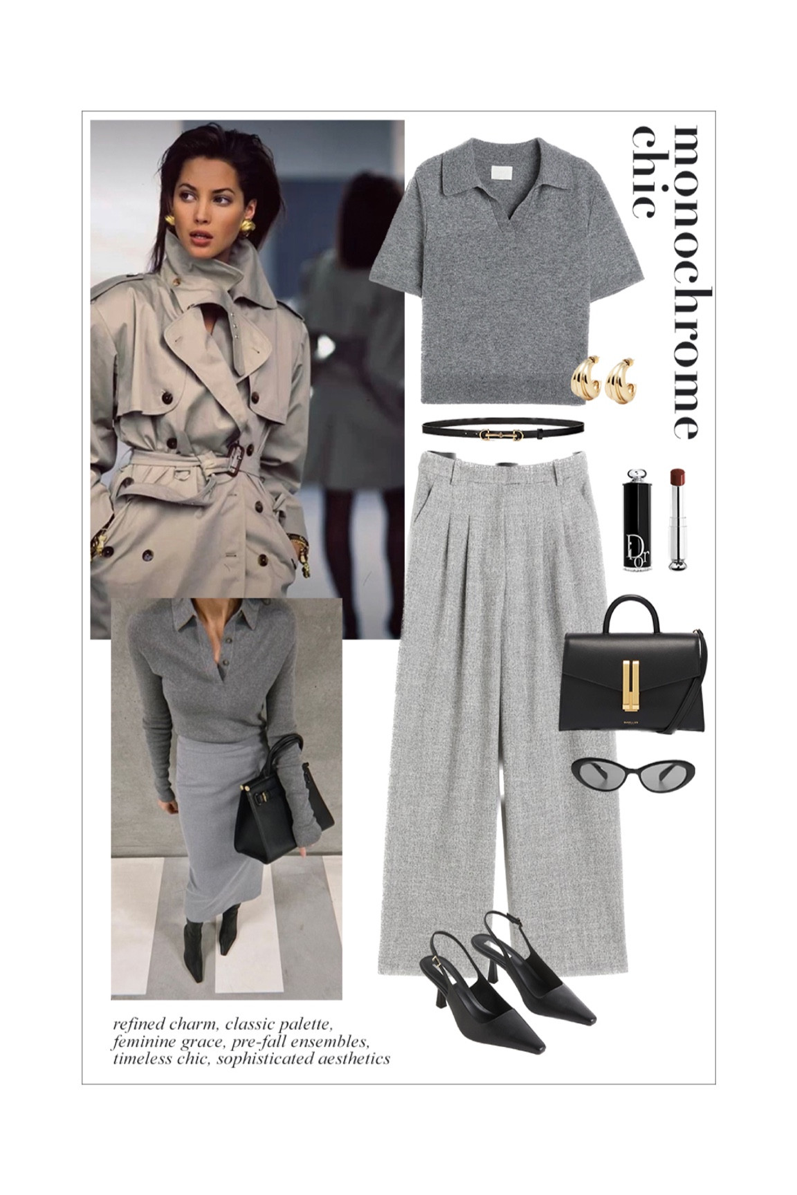 Monochrome look, autumn outfit, business casual, monochrome grey, fall trends, fall look, fall outfits, fall inspo, knit top, knit polo top, grey wide leg suit pants, black leather slingbacks, leather bag, classy styles, workwear, women fashion, women office look, women style

#LTKworkwear #LTKstyletip #LTKSeasonal