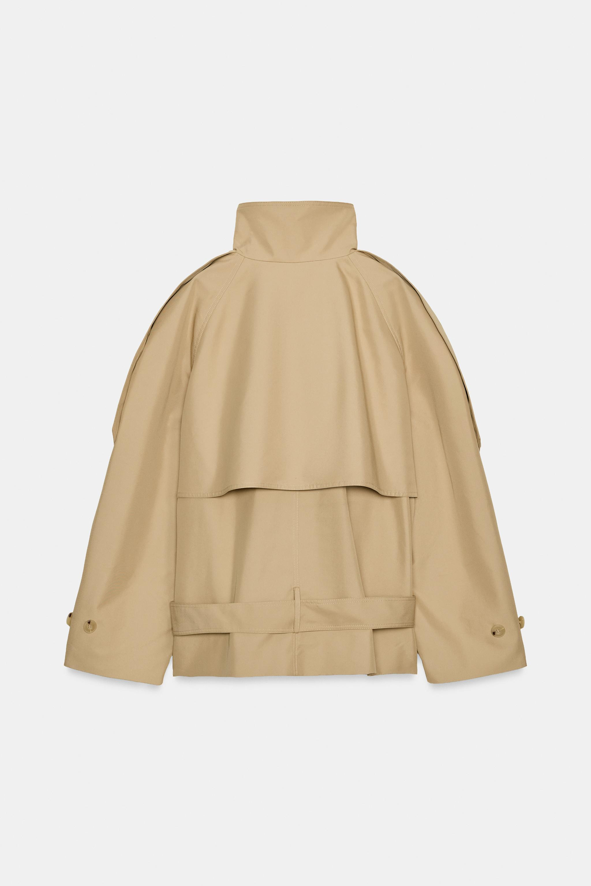 ZW COLLECTION SHORT HIGH-NECK TRENCH COAT | Zara UK