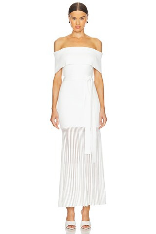 Rebecca Vallance Mariana Knit Midi Dress in Ivory from Revolve.com | Revolve Clothing (Global)
