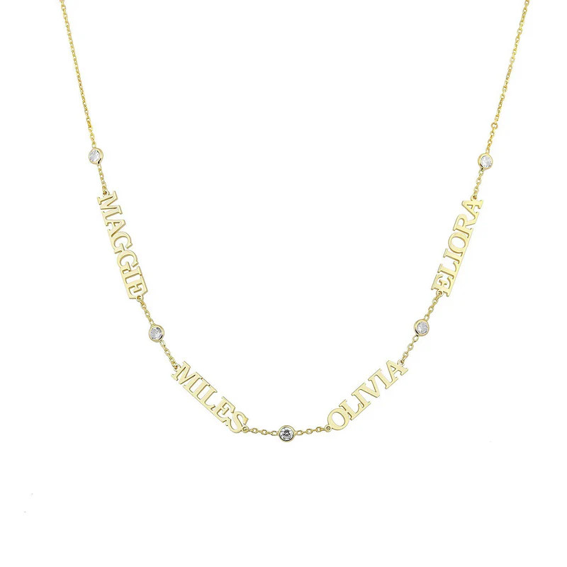 Custom Serif Style Font My Mantra/Name Necklaces | The Sis Kiss