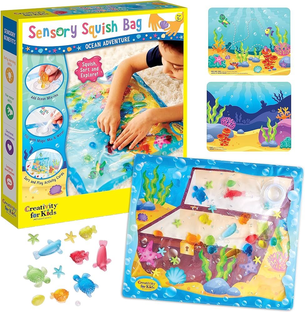 Creativity for Kids Sensory Squish Bag: Ocean Adventure - Toddler Sensory Mat, Calming Toys and M... | Amazon (US)