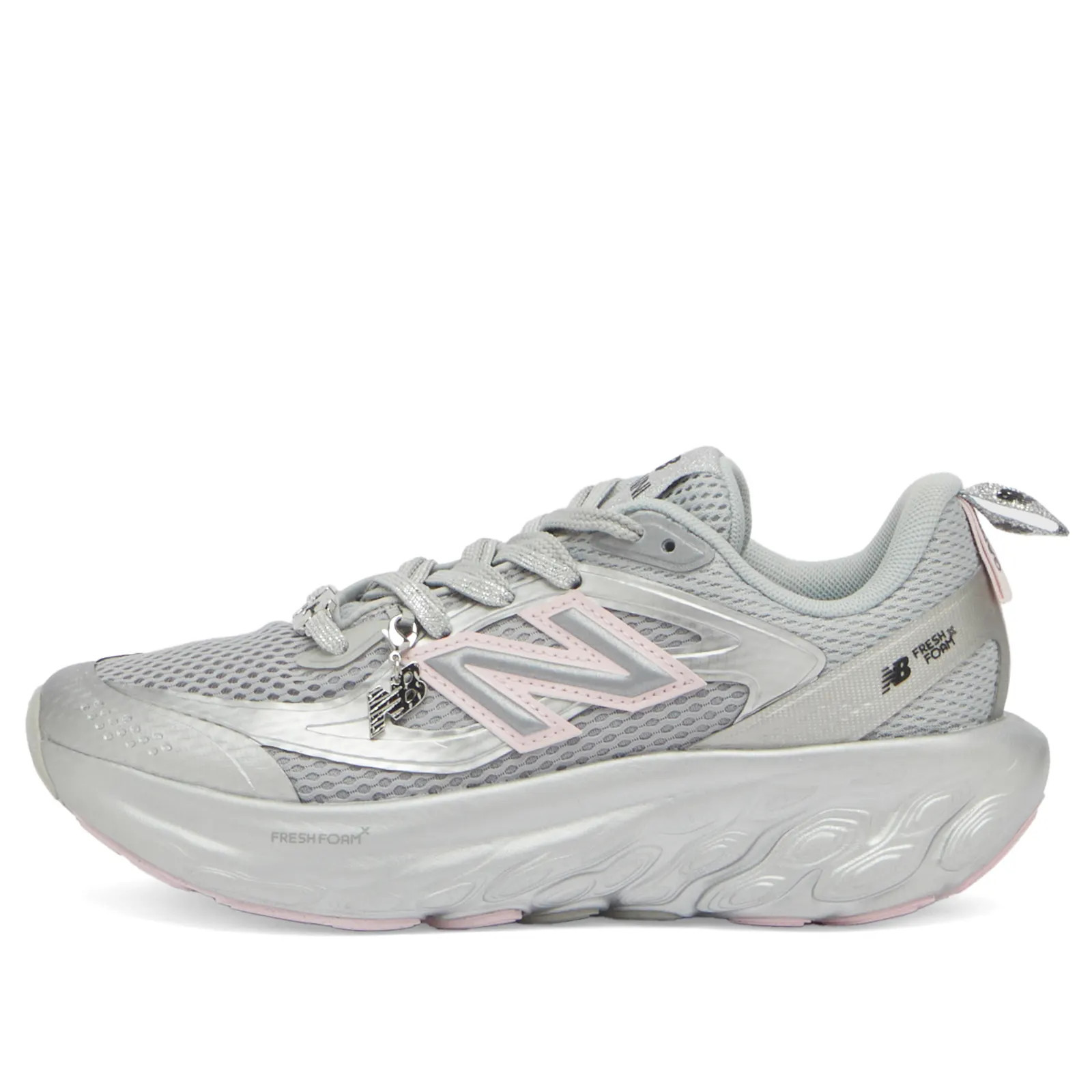 New Balance Women's x Ganni Fresh Foam Sneaker in Silver, Size UK 3.5 | END. Clothing