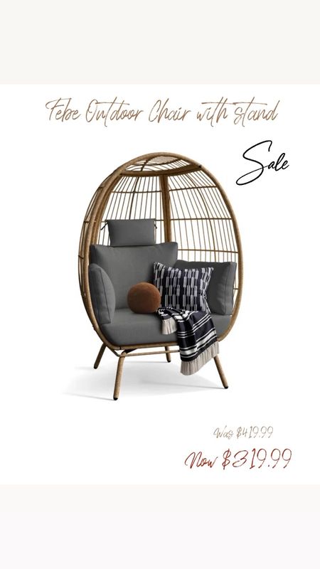 Febe Outdoor Chair with
Stand
By Langley Street® at Wayfair 4th of July sale! How beautiful is this egg chair?? 

@wayfair

#LTKhome #LTKFind #LTKsalealert