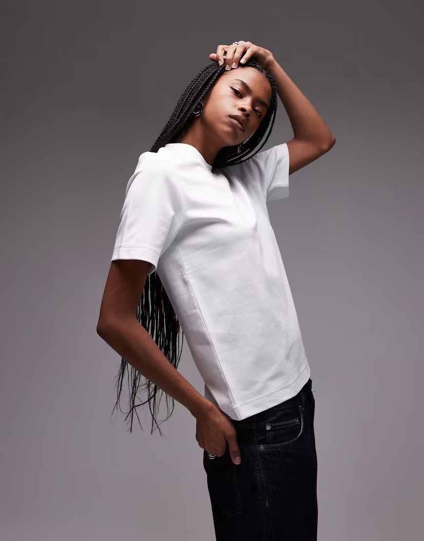 ARKET heavyweight jersey boxy t-shirt in white | ASOS (Global)