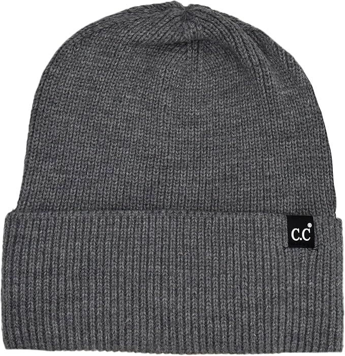 C.C Classic Beanie Hat with Fuzzy Lined for Men and Women Knit Cuffed Winter Hat for Everyday Day... | Amazon (US)