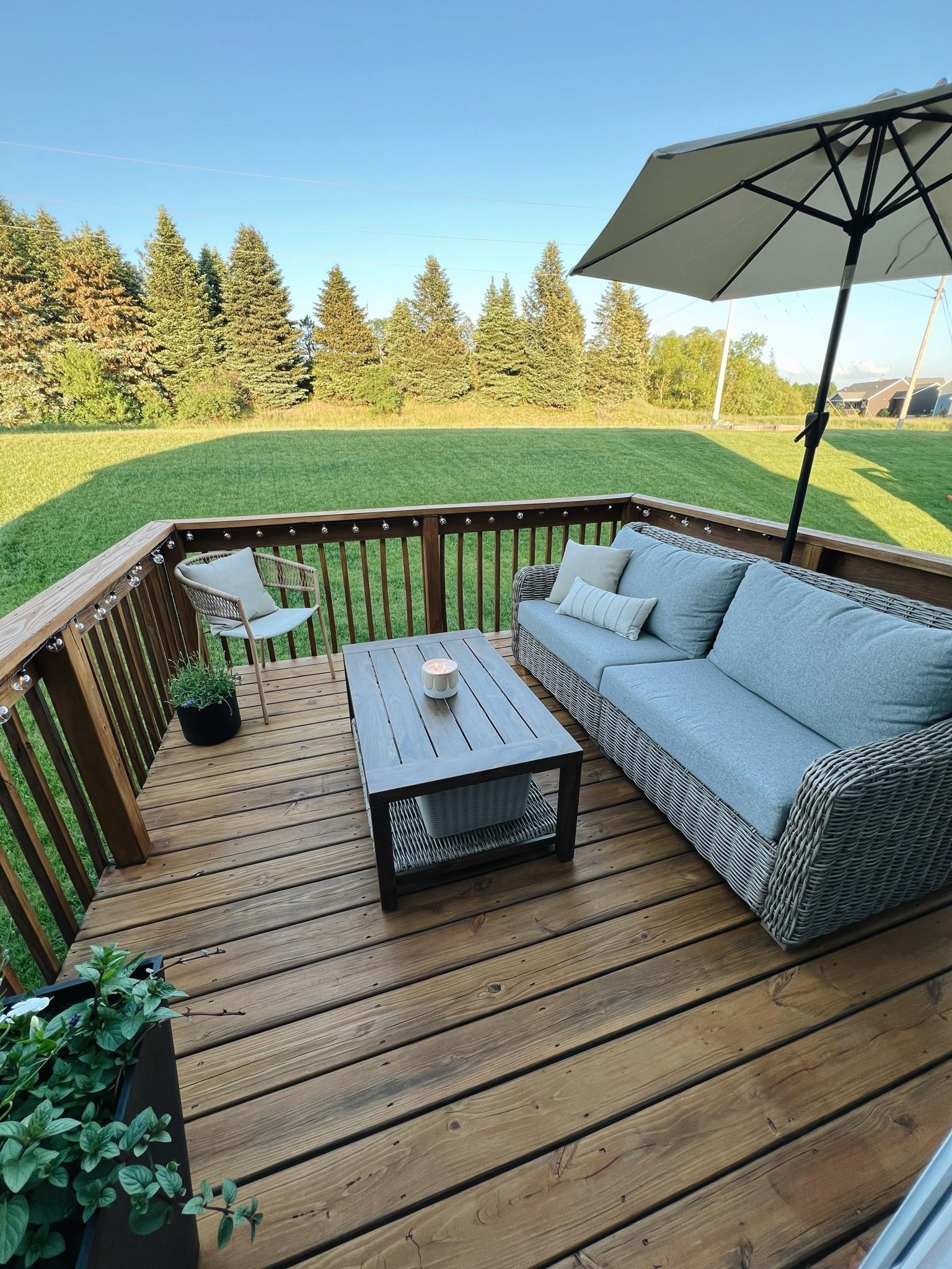 Our tiny deck refresh project is complete! 

#LTKHome #LTKSaleAlert #LTKSeasonal