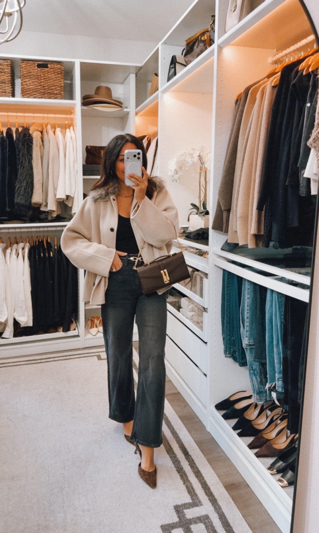 New Zara jacket - fur is removable. Love the loose relaxed fit. Light weight great for transitional weather.
Wearing a small could size down  

#LTKOver40