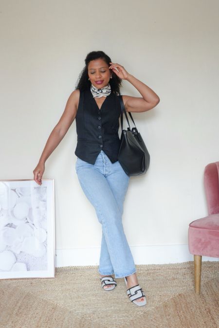 Waistcoat and jeans outfit 

Petite outfit
Spring outfit
Summer outfit
Levis’s ribcage jeans 

#LTKover40 #LTKSeasonal #LTKstyletip
