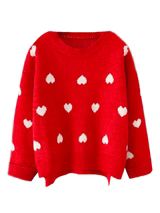 'Trudy' Heart Pattern Sweater (2 Colors) | Goodnight Macaroon