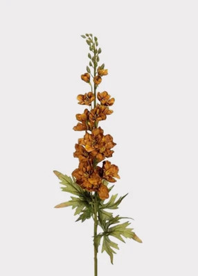 Earthy Brown Fake Delphinium Wildflower Branch - 38" | Afloral