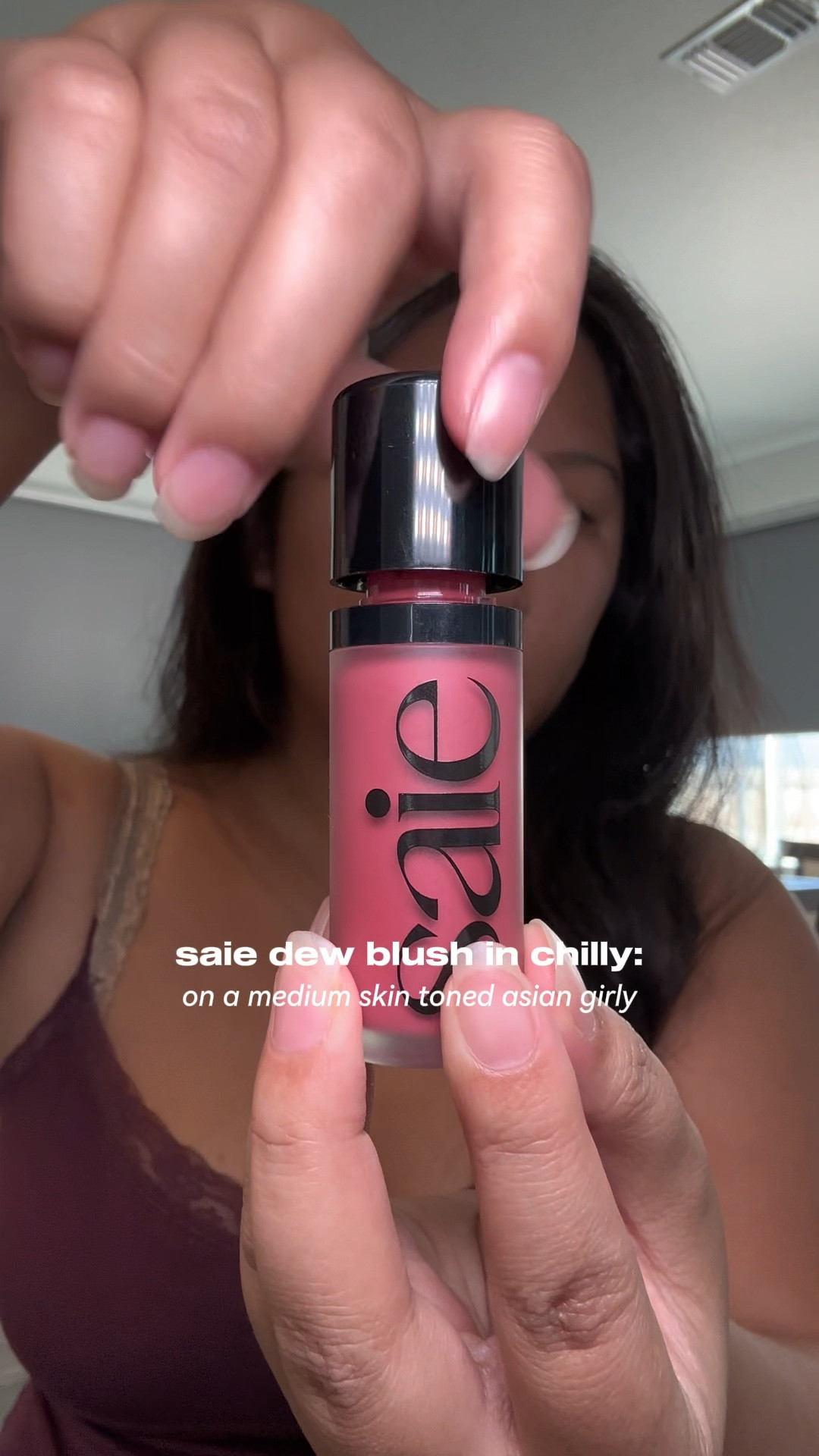 saie dew blush in “chilly” on a medium skin toned asian girly 🩷✨

#LTKBeauty #LTKFindsUnder50