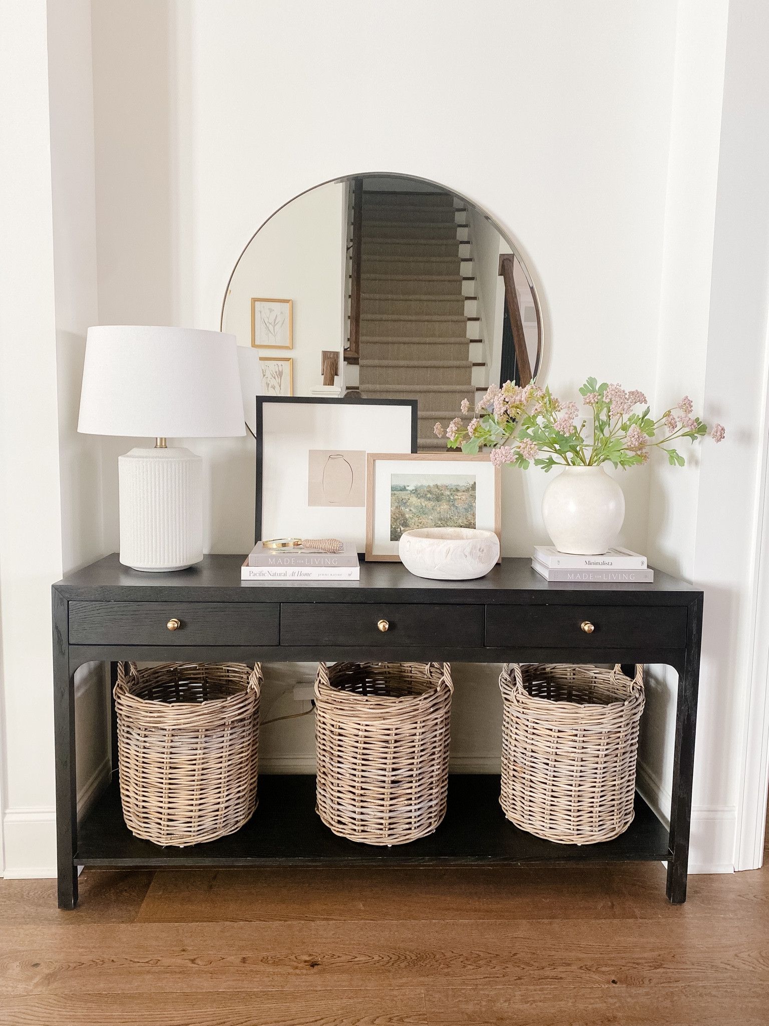 Console table is only sale 25% off. Entryway console table. Black console table. Console table styling. 

#LTKhome #LTKsalealert