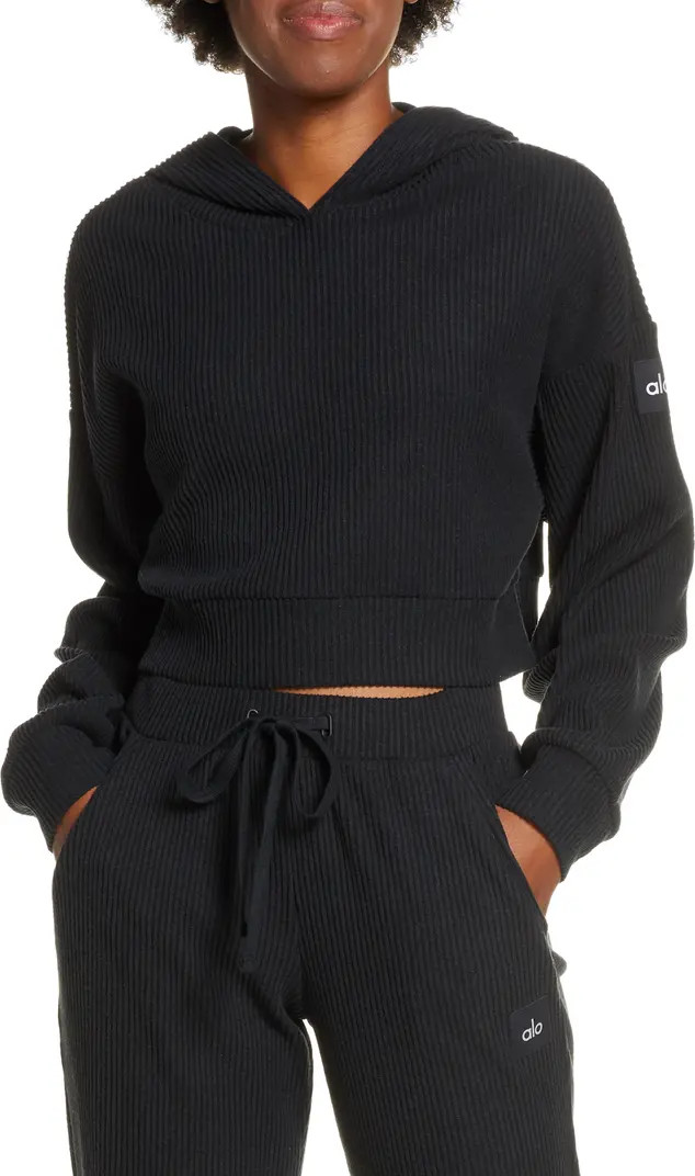 Muse Ribbed Crop Hoodie | Nordstrom