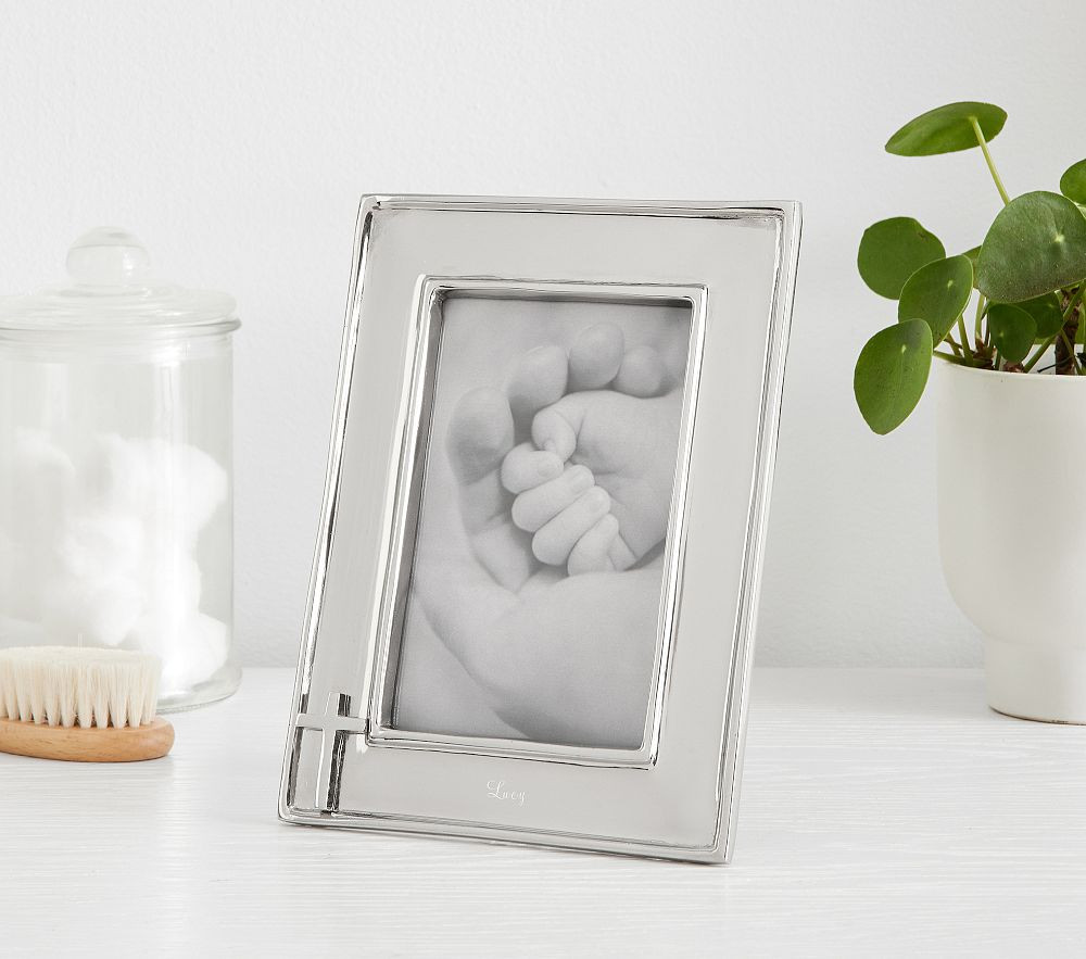 Baptism Cross Silver Frame | Pottery Barn Kids