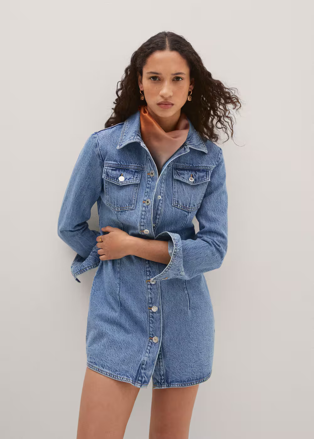 Denim dress with pockets | MANGO (US)