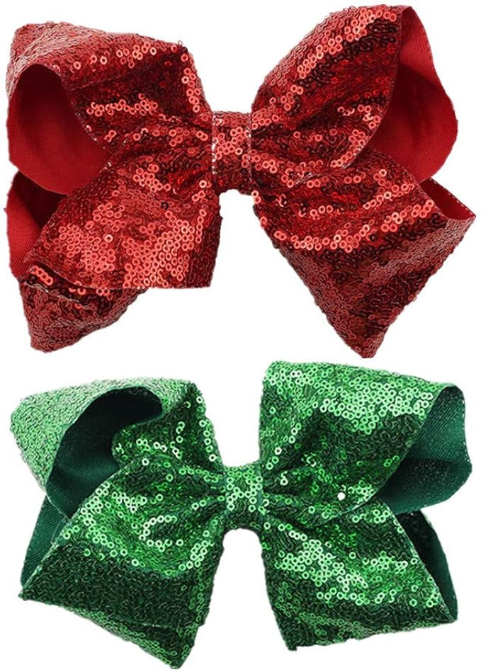 MSSD Handmade Stretchy Ribbon Headband with Bows Pom Bun 6 inch Big Hair Bow Headband for Infant ... | Amazon (US)