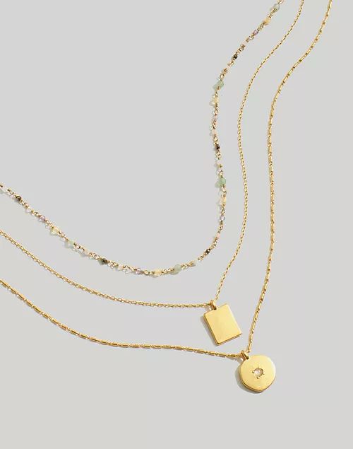 Stone Collection Three-Piece Multi-Stone Necklace Set | Madewell