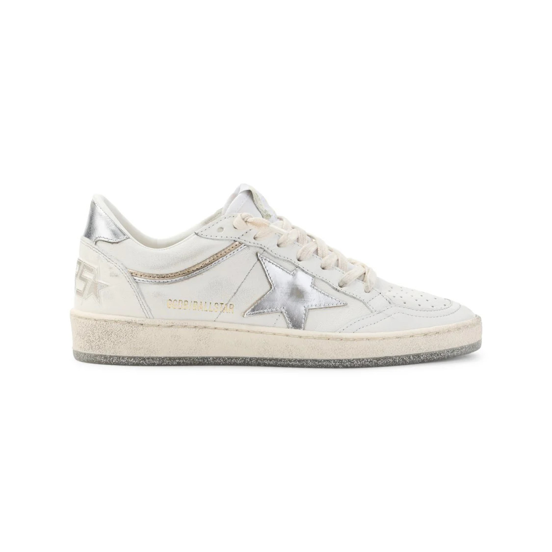 Optic White Goat Leather Ballstar Sneakers | Shop Simon