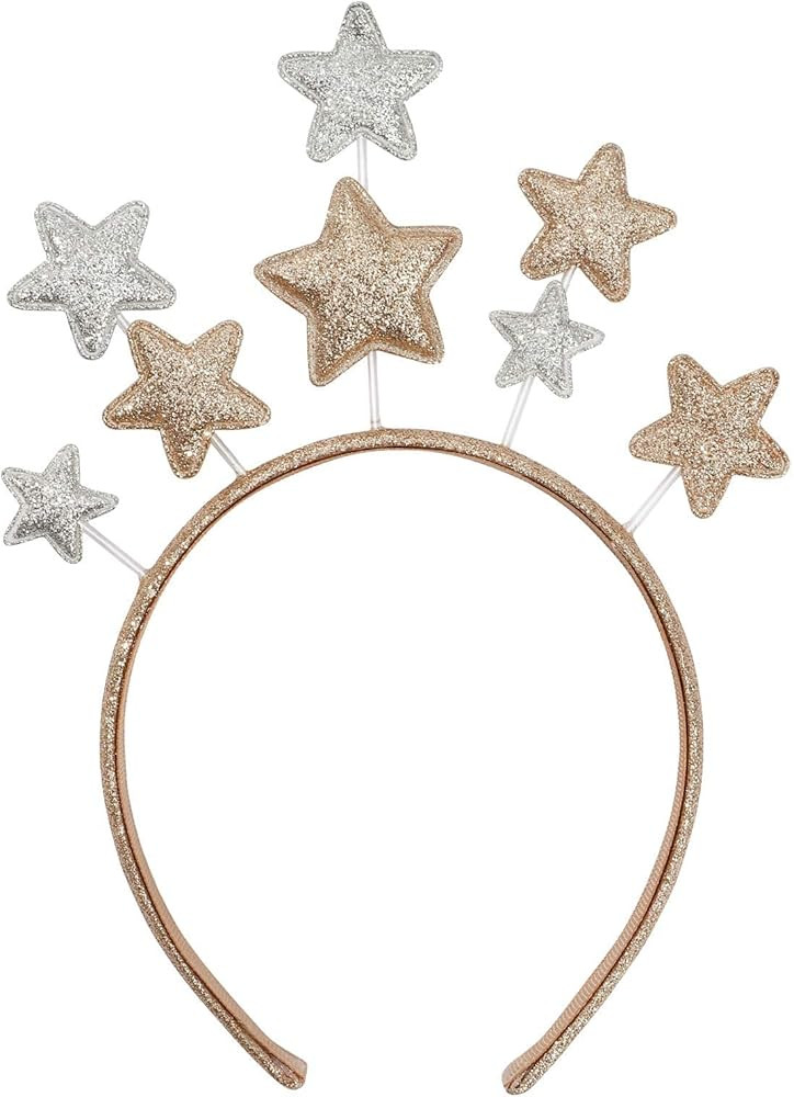 Minkissy Glitter Star Headband Christmas Party Headband Hair Accessories for Holiday Festival Bir... | Amazon (US)