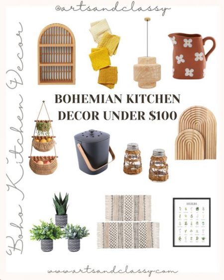Create your personal kitchen oasis with all the boho vibes! From earthy tones to rattan accents, these bohemian kitchen decor finds will add vintage style to your space without breaking the bank.

#LTKfindsunder100 #LTKhome #LTKSeasonal