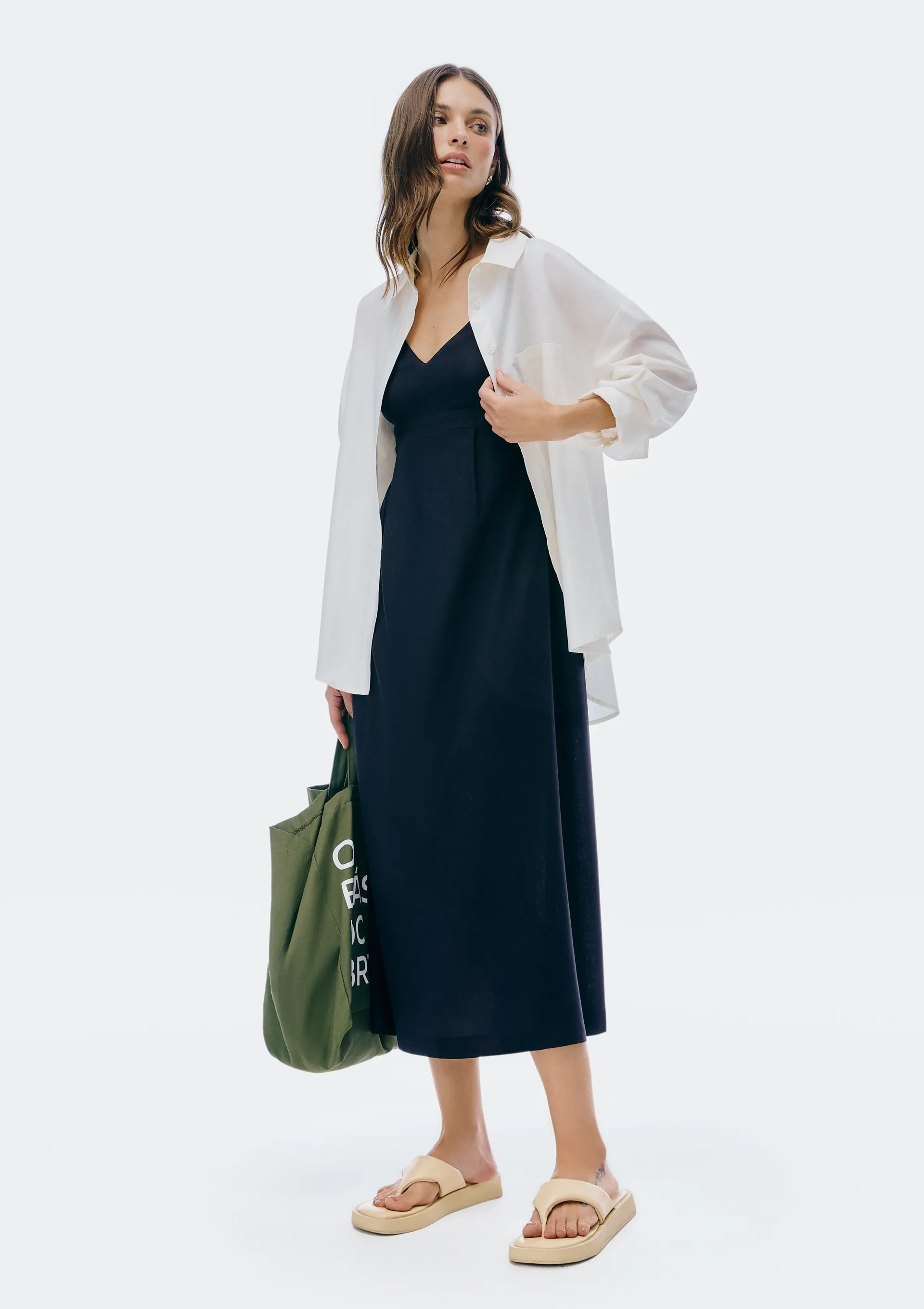 Vestido Midi Em Viscolinho - Hering Store | Hering (BR)