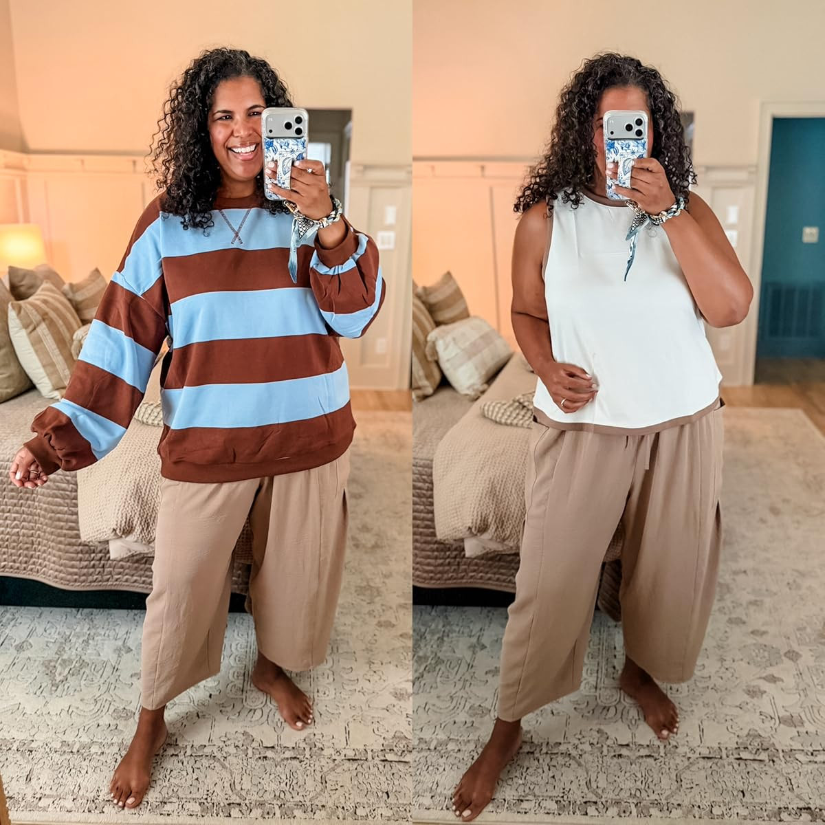 Wearing size 2x in pants and xxl in both tops. All plus body friendly! #amazonfashion #springstyle 

 #LTKootd #LTKOver40 #LTKPlusSize
