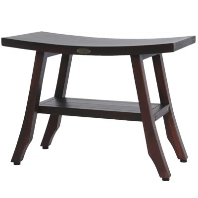 DecoTeak Satori DecoTeak, Teak Shower Stool, Teak Shower Shaving Foot Rest, Teak Shower Shaving Stool, in Woodland Brown | Wayfair North America