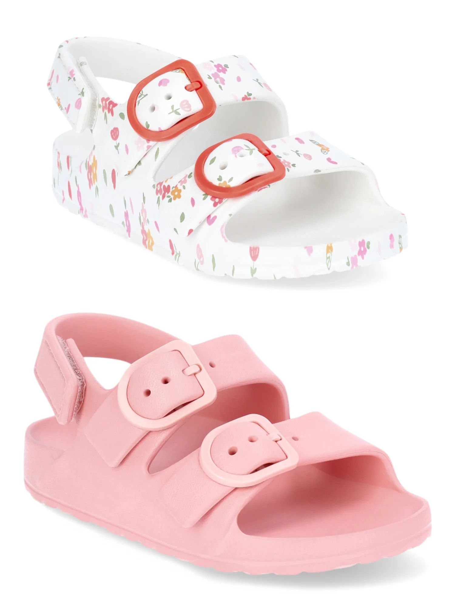 Wonder Nation Toddler Kids EVA Two Buckle Sandal, 2- Pack | Walmart (US)