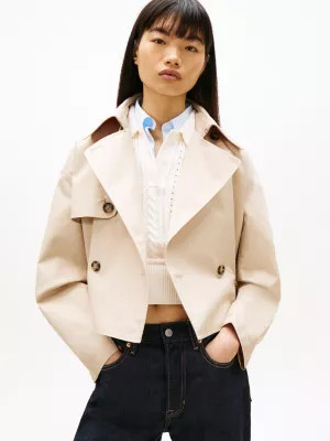 Wasserabweisender kurzer Relaxed Fit Trenchcoat | Tommy Hilfiger (DE)