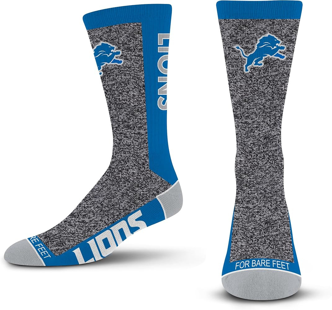 For Bare Feet NFL Unisex Marble Mvp Crew Sock Nfl Large | Amazon (US)