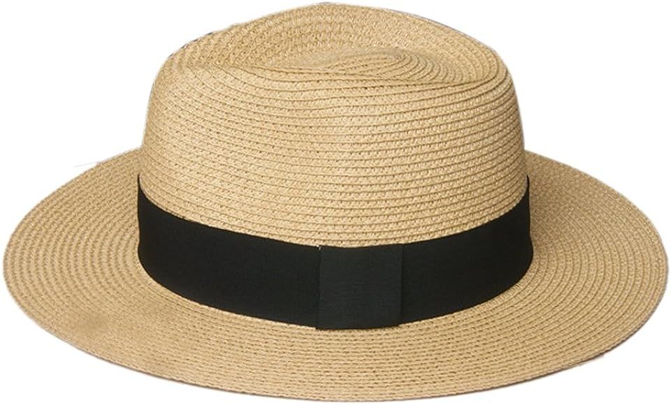 Women Wide Brim Fedora Beach Sun Hat Summer UPF50+ | Amazon (US)