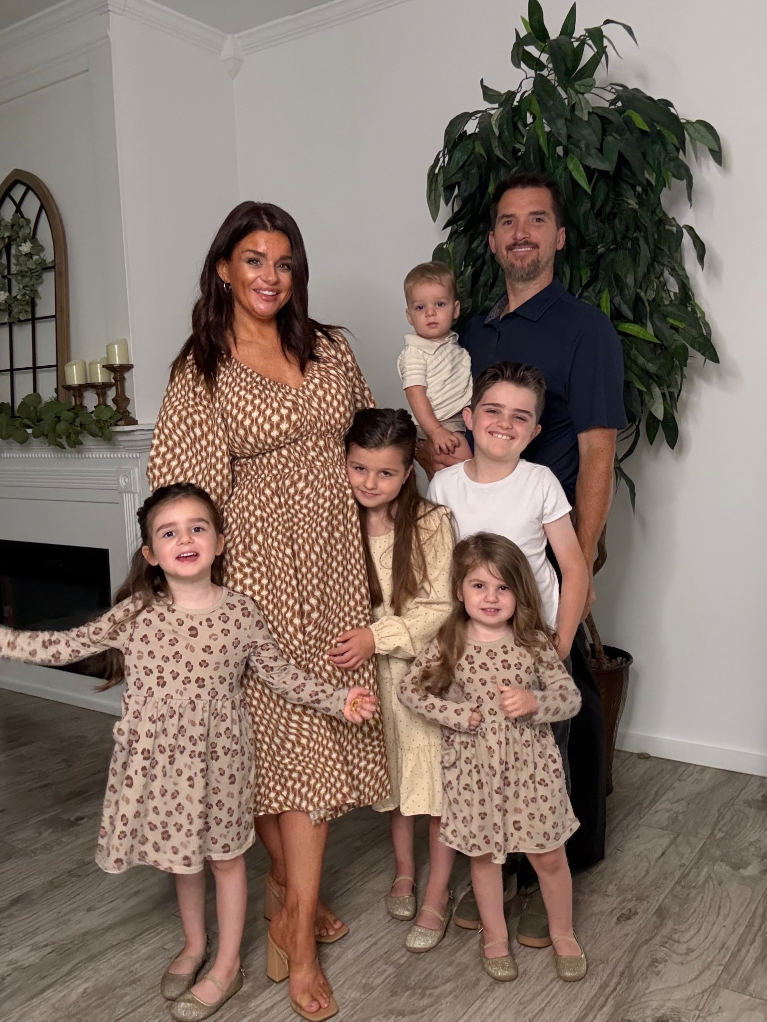 This dress that I’m wearing is perfect for family pictures.  Just so you know the whole family is wearing Walmart. It’s old Walmart though so I can’t really link it.   This would be easy to re-create though.  Dress is size extra small. It has pockets too.

#LTKFindsUnder50 #LTKStyleTip #LTKPetite