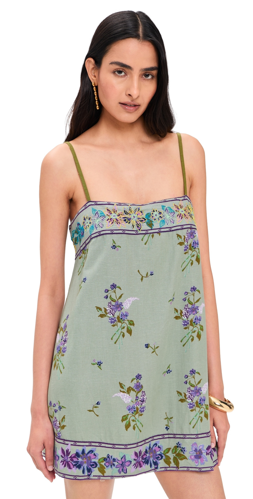 Free People Bali Take Me with You Mini Dress Mint Combo L | Shopbop