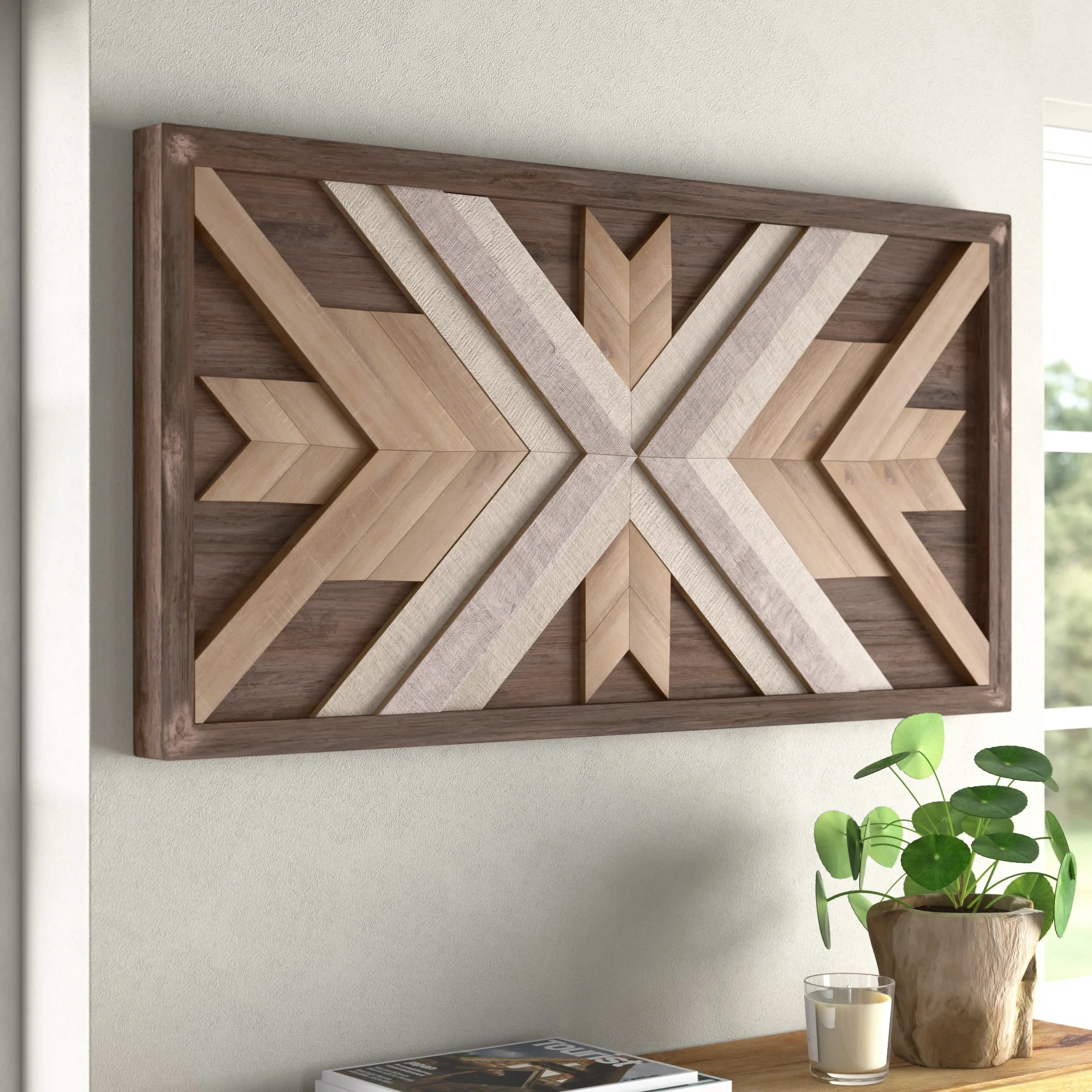 Union Rustic Wood Handmade Southwestern Geometric Home Wall Decor & Reviews | Wayfair | Wayfair North America