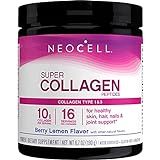 NeoCell Super Collagen Powder, 6,600mg Types 1 & 3 Grass-Fed Collagen, Gluten Free, Berry Lemon Flav | Amazon (US)