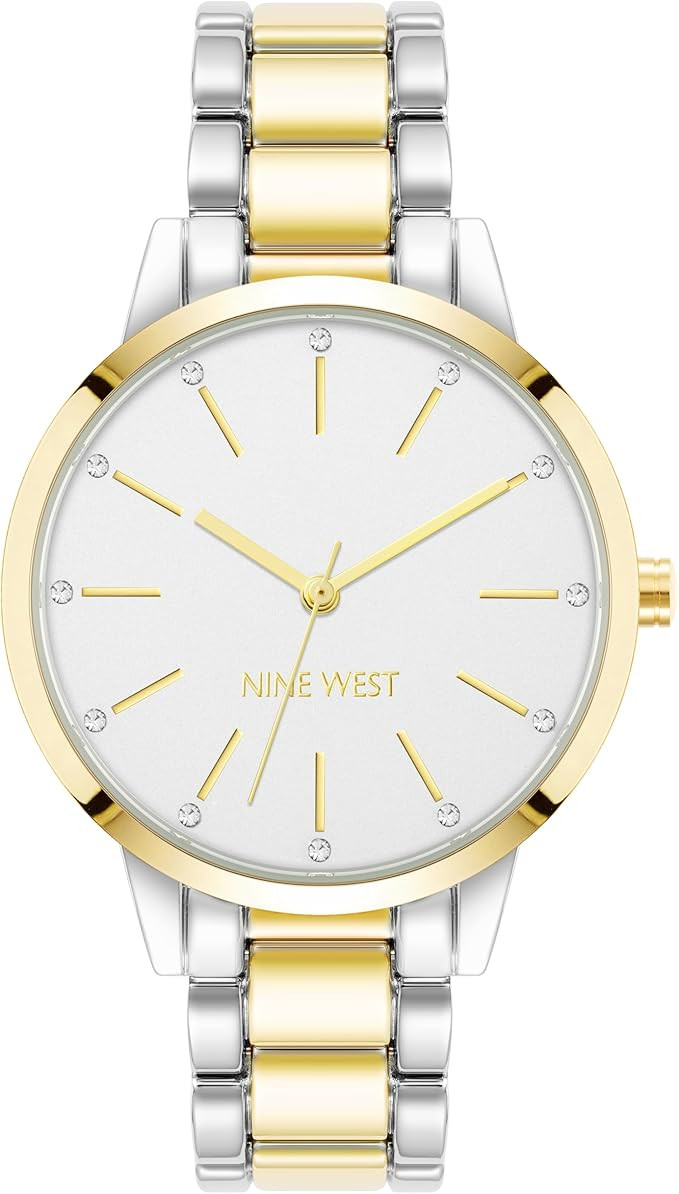 Nine West Women's Floral Dial Bracelet Watch | Amazon (US)