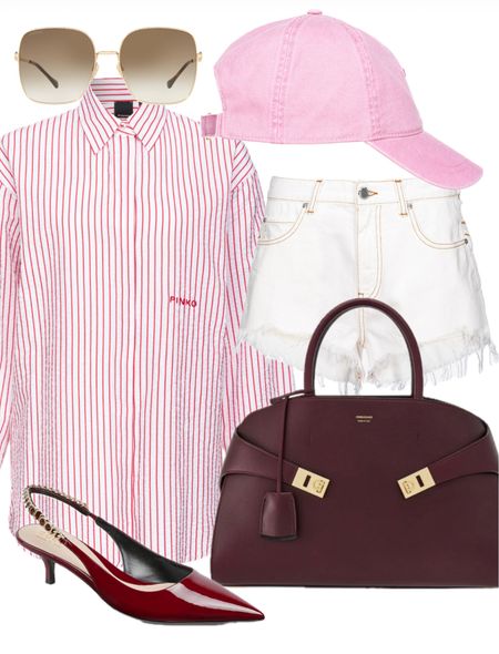 Spring Summer Styling - mixing pinks with burgundy reds 

Pinko Ferragamo Gucci 

#LTKitbag #LTKstyletip #LTKshoecrush