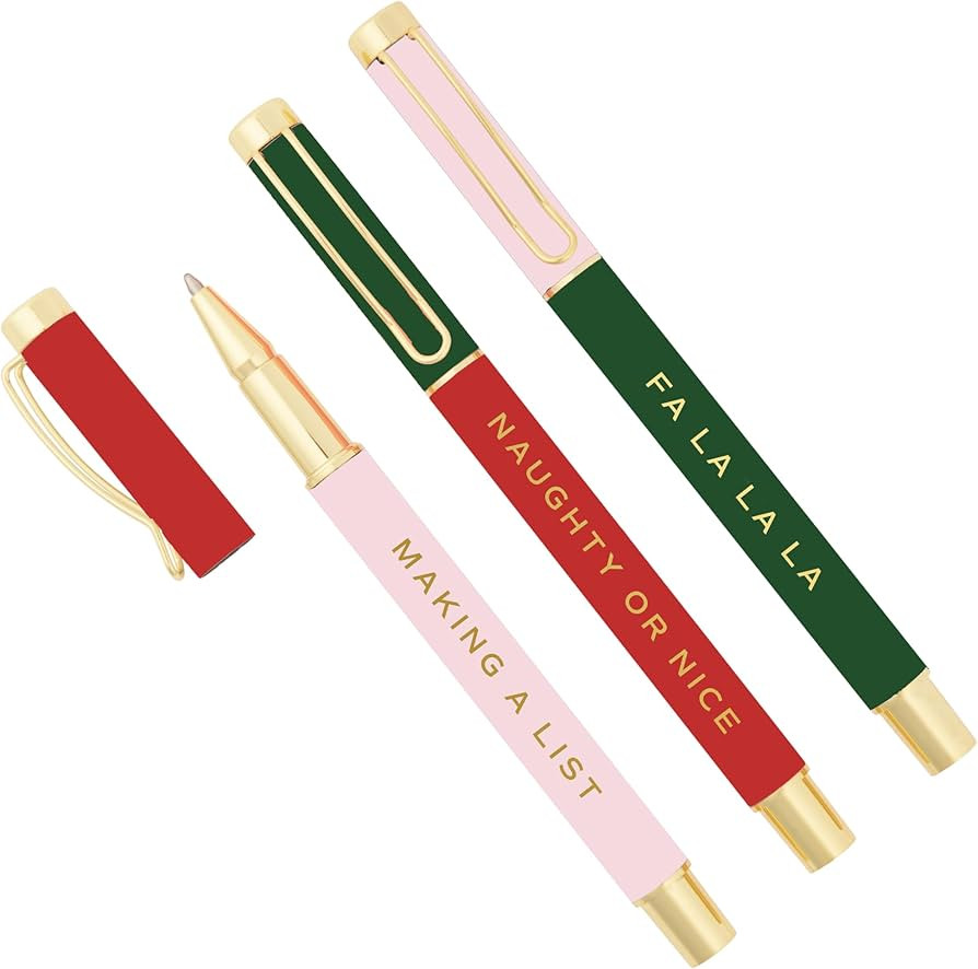 Sweet Water Decor Holiday Cheer Christmas Pens - Cute Pens with Making A List, Naughty or Nice & ... | Amazon (US)