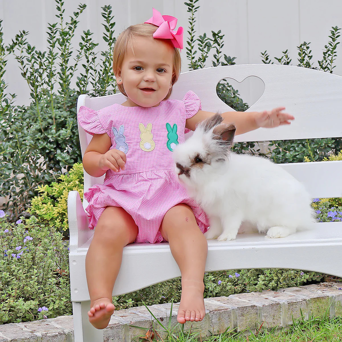 Peeps Pink Gingham Ruffle Bubble | Classic Whimsy
