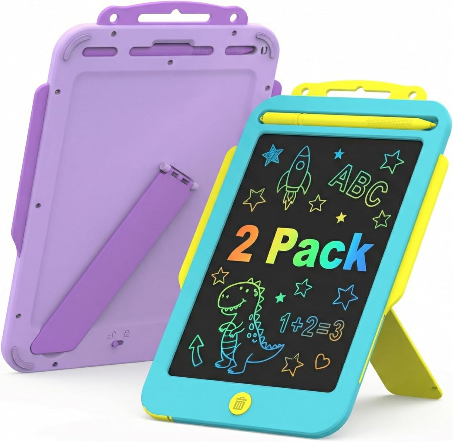 2Pack LCD Writing Tablet for Kids with Stander, 8.5 Inch Colorful Drawing Board Tablet, Education... | Amazon (US)