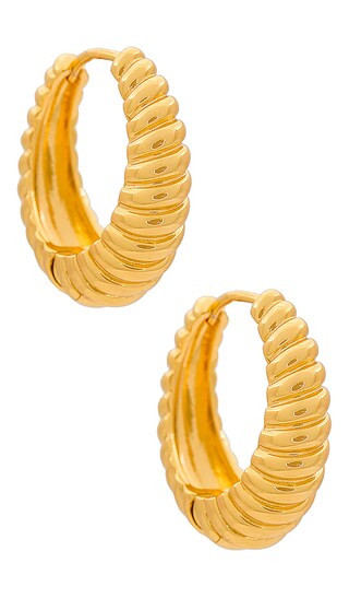 The Marbella Hoops in Gold | Revolve Clothing (Global)