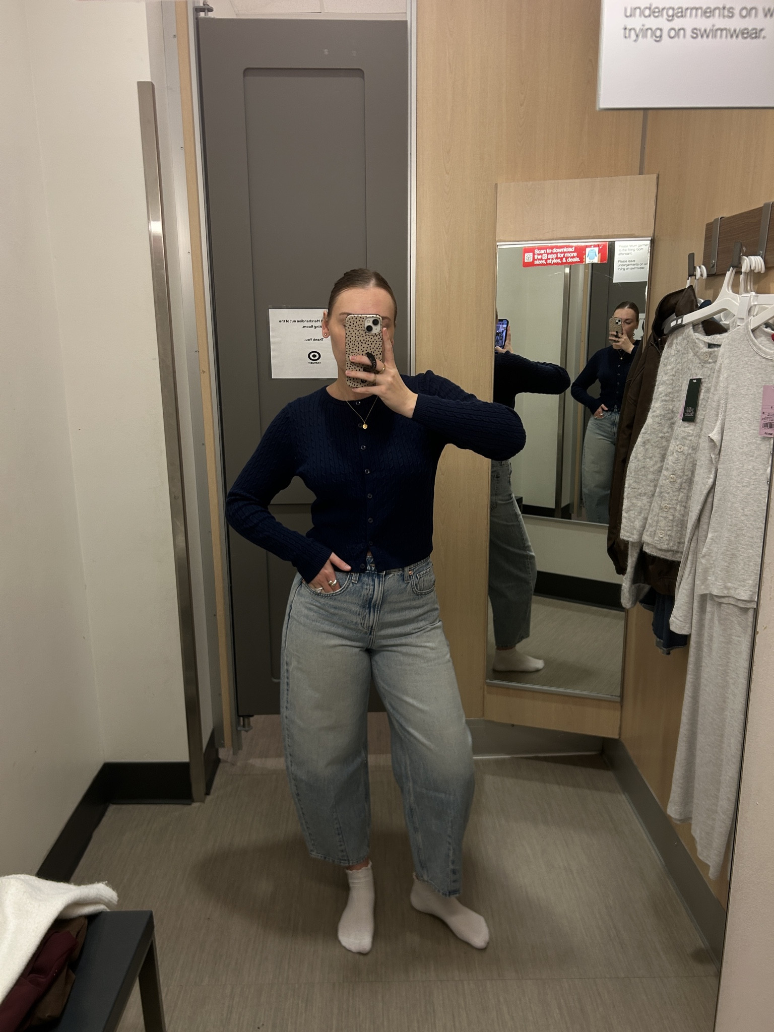 Target try on! Loving navy right now, this is a size M, I think I need a S! Jeans fit TTS they are a 6 & high waisted!! @target #target 

#LTKootd #LTKFindsUnder50