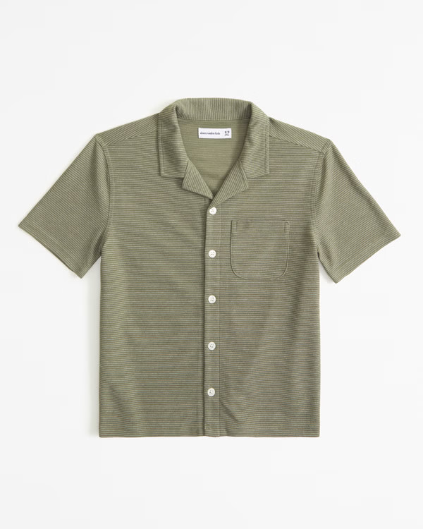 boys button-through knit shirt | boys tops | Abercrombie.com | Abercrombie & Fitch (US)